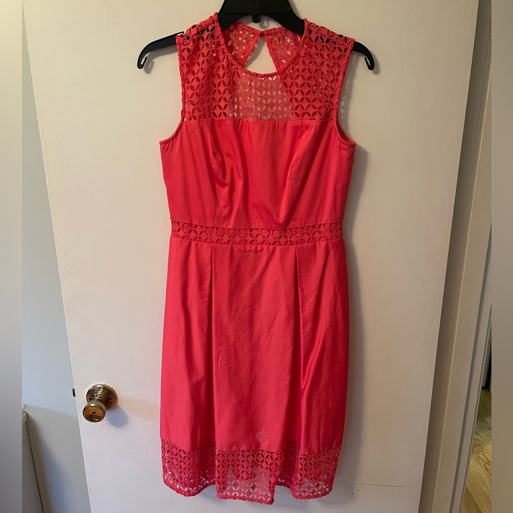 Coral midi length Calvin Klein Dress